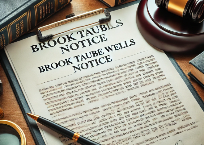 Understanding Brook Taube Wells Notice: What It Means and How It Affects Legal Matters