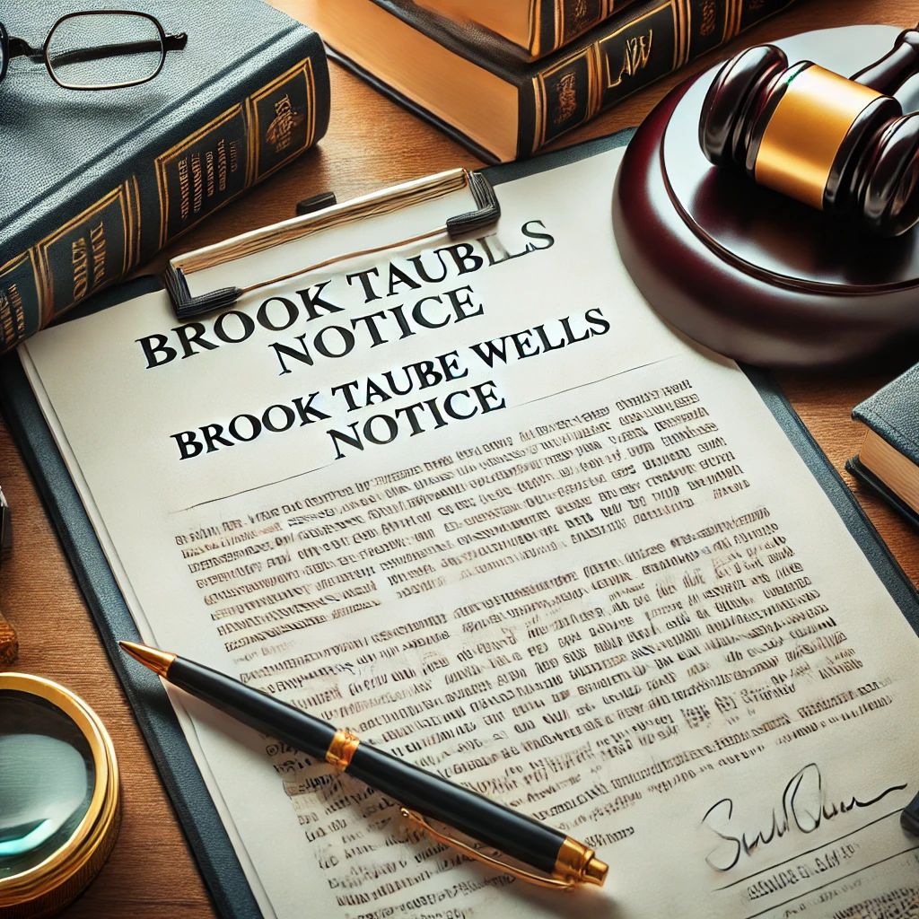 Understanding Brook Taube Wells Notice: What It Means and How It Affects Legal Matters